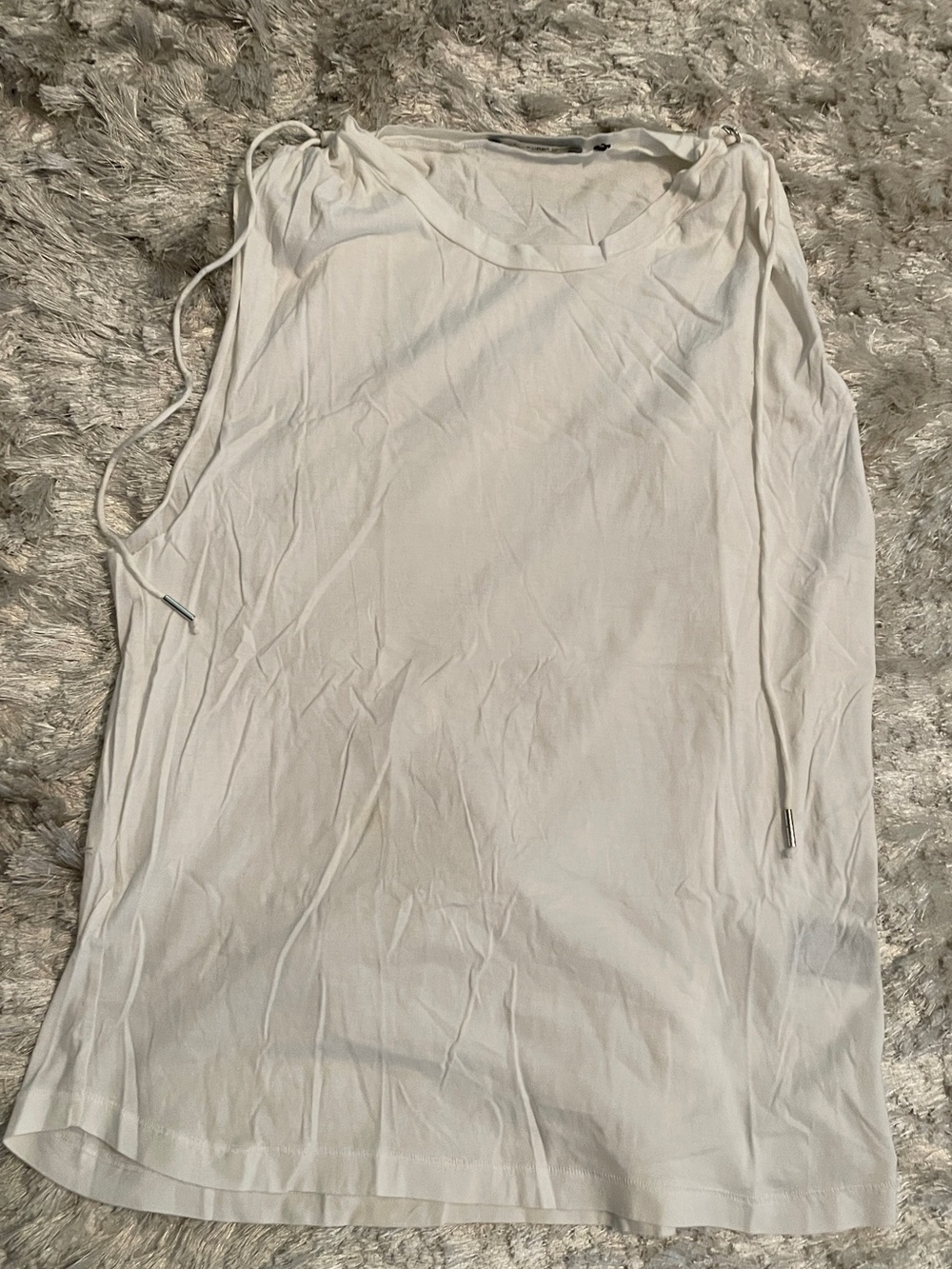 Isabel Marant White Sleeveless Drawstring Top